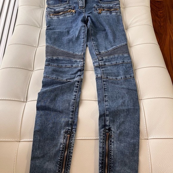 Balmain Skinny Biker Jeans Size 34 - Picture 4 of 5